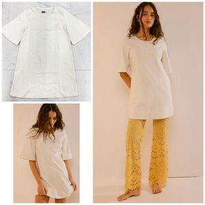NEW! FREE PEOPLE BEACH Portia Mini Dress Tunic Size Small Tofu Ivory $68